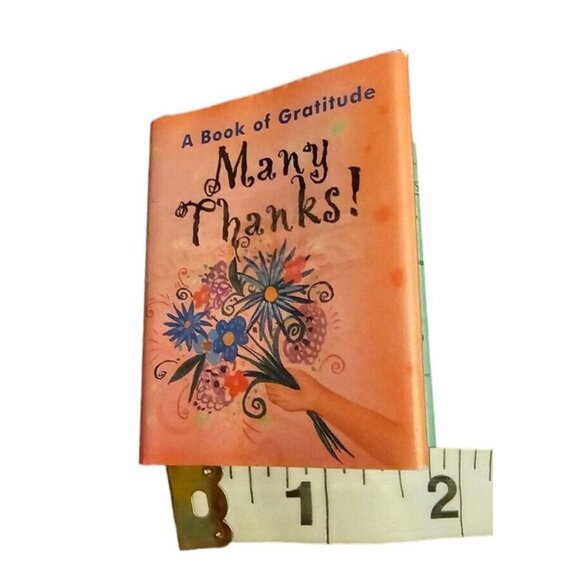 Ariel Books Tiny Tomes Mini Book Many Thanks A Book of Gratitude 1998 Vtg 2" - Picture 4 of 12